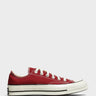 Converse - Chuck 70 Low Top Canvas Sneakers in Park Red, Egret and Black