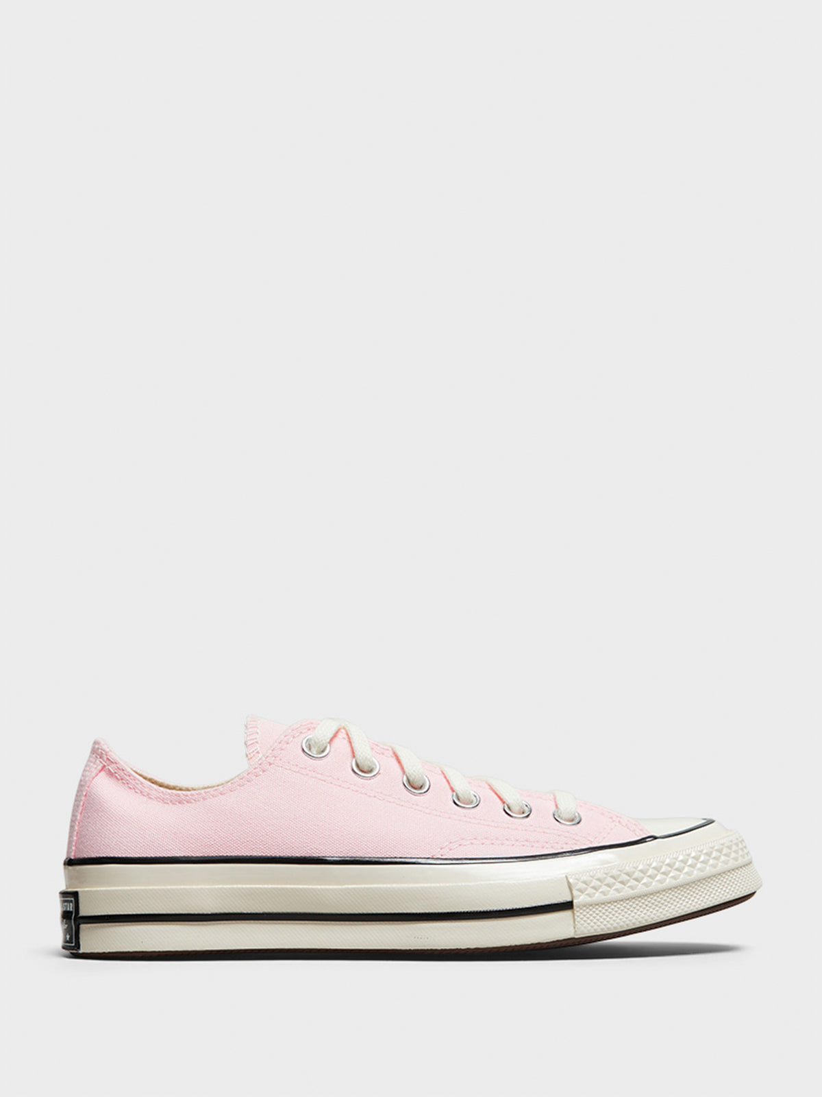 Converse - Chuck 70 Low Top Canvas Sneakers in Pink Frosting, Egret and Black