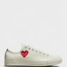 Comme des Garçons PLAY - Small Red Heart Low Top Sneakers in Beige