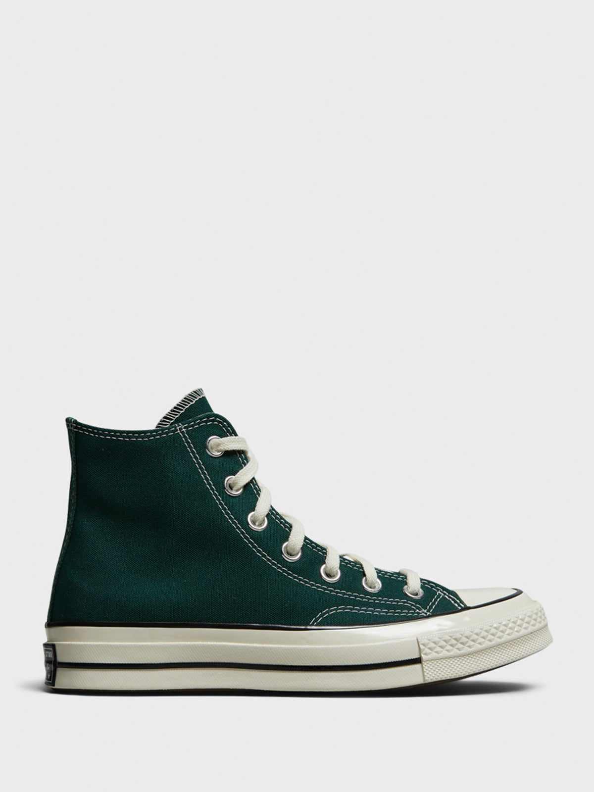 Converse - Chuck 70 High Top Canvas Sneakers in Green Envy, Egret and Black