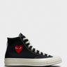 Comme des Garçons PLAY - Small Heart High Top Sneakers in Black