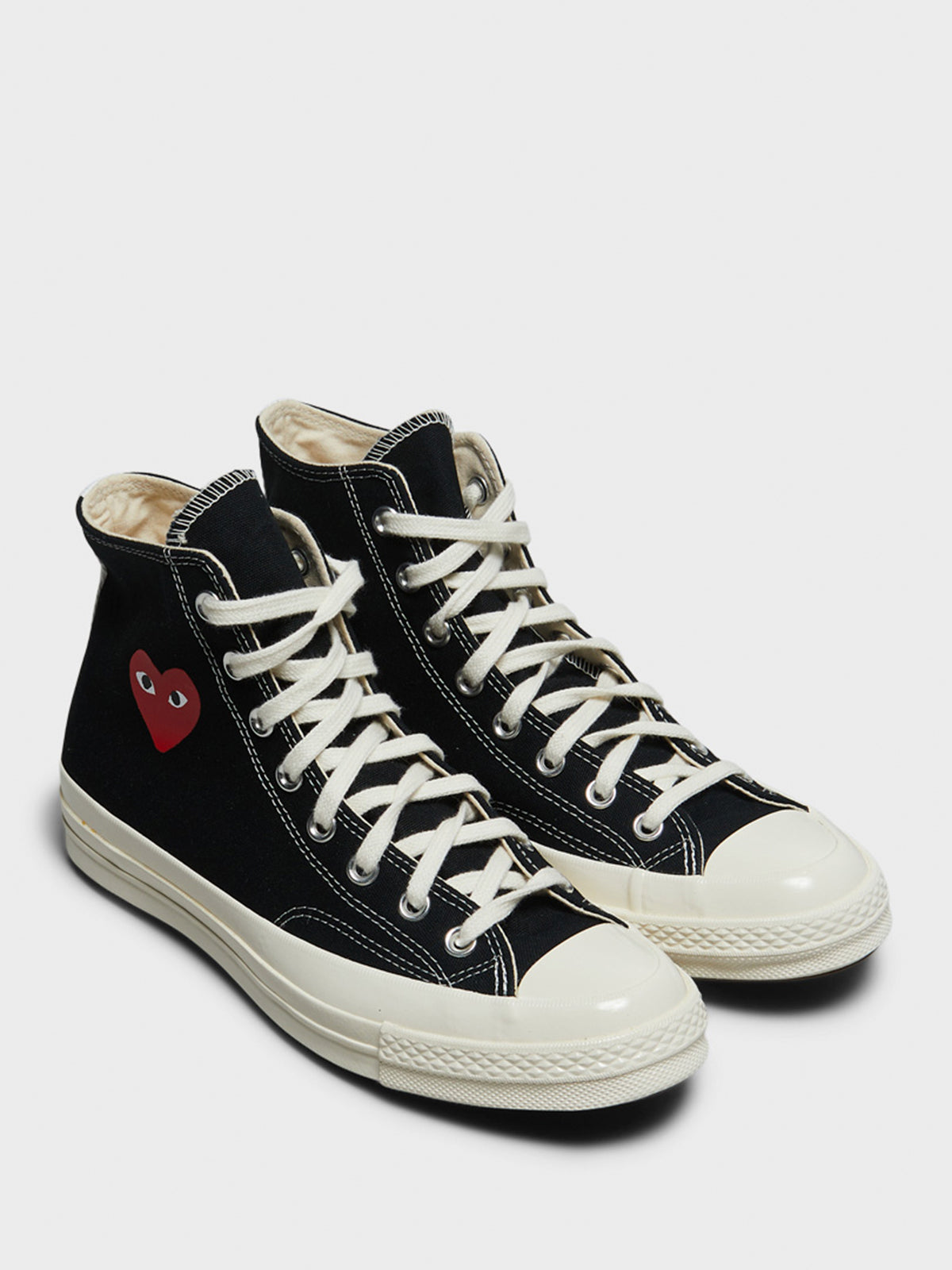 Comme des Garçons PLAY - Small Heart High Top Sneakers in Black