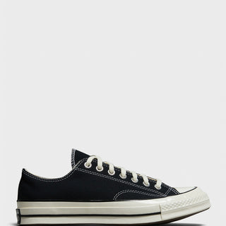 Converse - Chuck 70 Low Top Canvas Sneakers in Black/Black/Egret