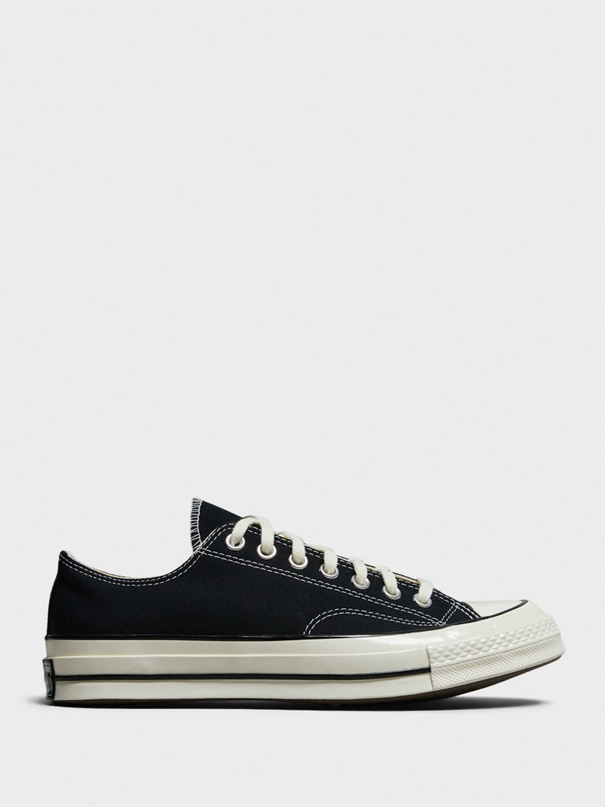 Converse Chuck 70 Low Top Canvas Sneakers in Black, Black and Egret