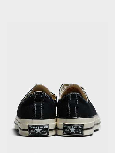 Converse - Chuck 70 Low Top Canvas Sneakers in Black/Black/Egret