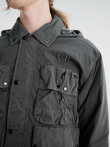 C.P. Company - Heavy Chrome-R Goggle Jacket in Raven