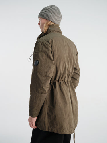 C.P. Company - Twill Hooded Fishtail Parka in Ivy Green