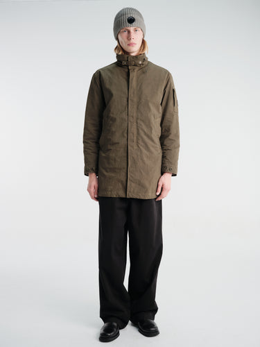 C.P. Company - Twill Hooded Fishtail Parka in Ivy Green
