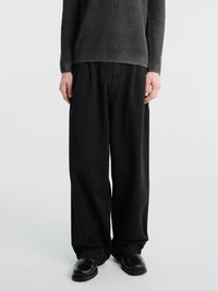 C.P. Company - Cotton Gabardine Boxy Pleats Pants in Black