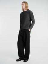C.P. Company - Cotton Gabardine Boxy Pleats Pants in Black