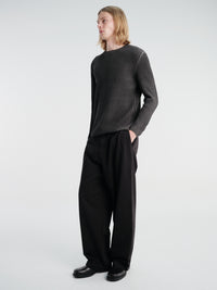 C.P. Company - Cotton Gabardine Boxy Pleats Pants in Black