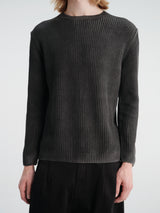C.P. Company - Cotton Chenille Knitwear Crew Neck in Raven