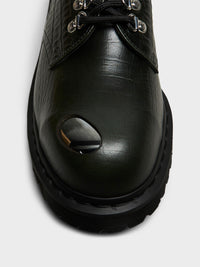 Dr. Martens - 1461 Steel Toe 3 Eye Shoes in Forest Green