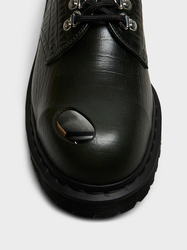 Dr. Martens - 1461 Steel Toe 3 Eye Shoes in Forest Green