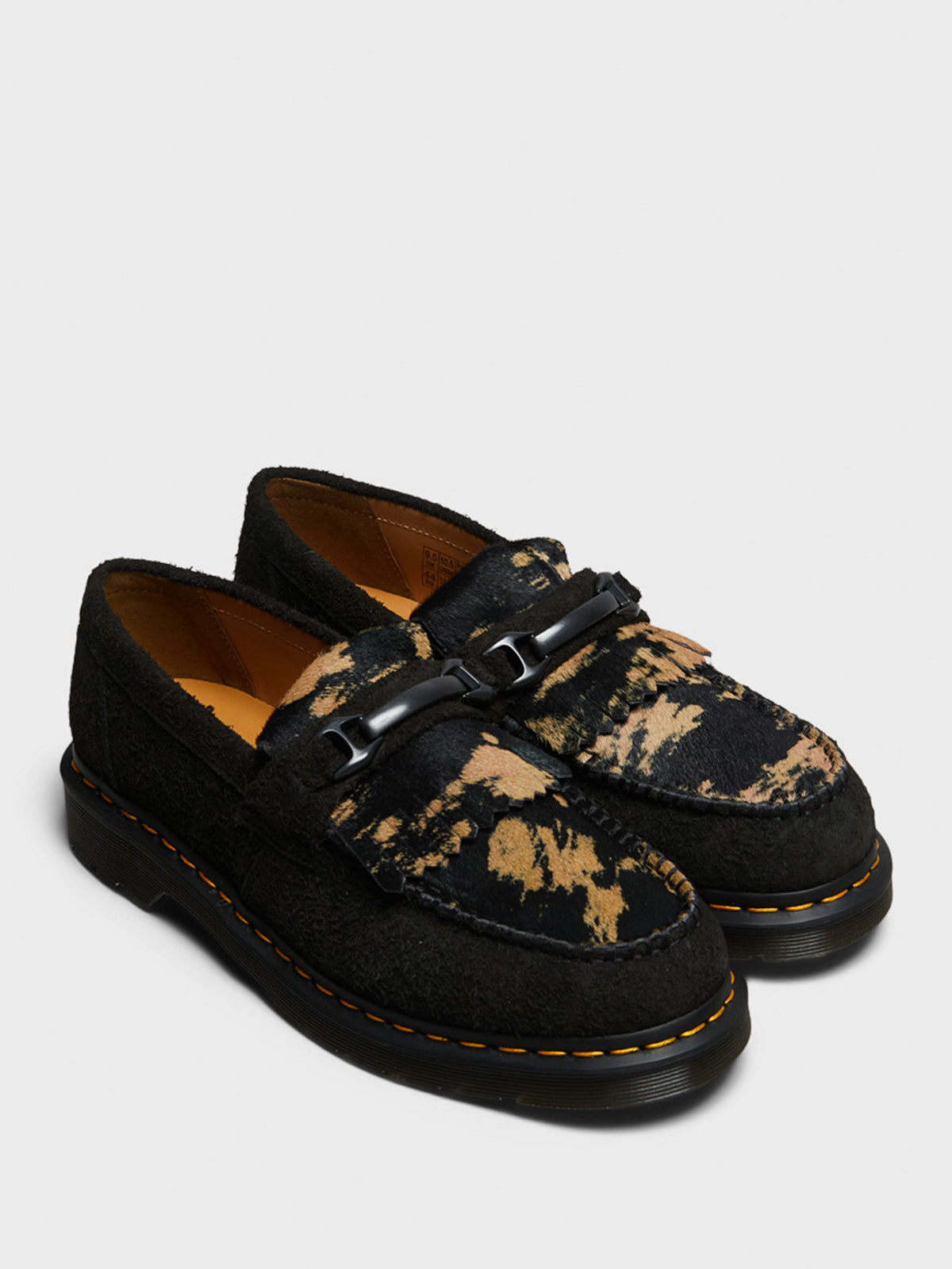 Dr. Martens - Adrian Snaffle Hair-On Loafers in Black and Beige