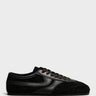 Dries Van Noten - Leather Trimmed Suede Sneakers in Black