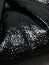 Dries Van Noten - Crisp Small Pleated Leather Bag in Black