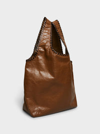 Dries Van Noten - Large Leather Tote Bag in Tan