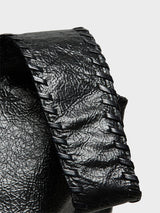 Dries Van Noten - Large Leather Tote Bag in Black