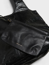 Dries Van Noten - Large Leather Tote Bag in Black