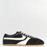 Dries Van Noten - Leather-Trimmed Suede Sneakers in Black and White