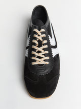 Dries Van Noten - Leather-Trimmed Suede Sneakers in Black and White