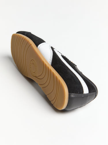 Dries Van Noten - Leather-Trimmed Suede Sneakers in Black and White