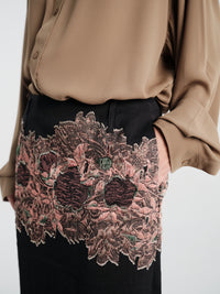 Dries Van Noten - Sentista Long 4354 W.W.Skirt Black in Black