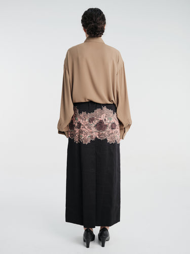Dries Van Noten - Sentista Long 4354 W.W.Skirt Black in Black