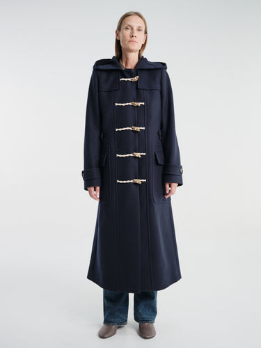 Dries Van Noten - Ruffle 4216 W.W.Coat Nav in Navy