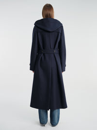 Dries Van Noten - Ruffle Coat in Navy