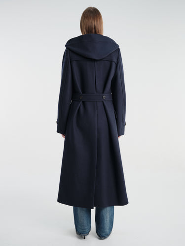 Dries Van Noten - Ruffle 4216 W.W.Coat Nav in Navy