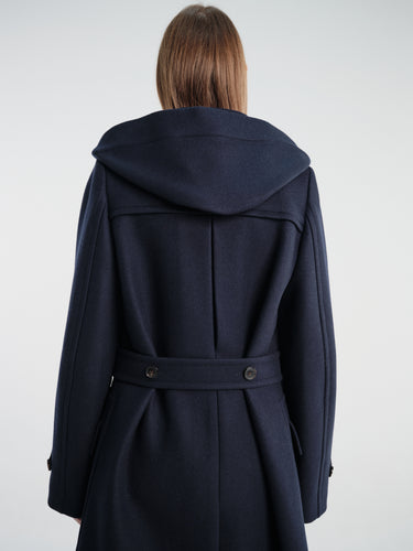 Dries Van Noten - Ruffle 4216 W.W.Coat Nav in Navy
