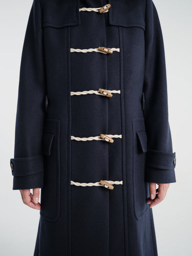 Dries Van Noten - Ruffle 4216 W.W.Coat Nav in Navy