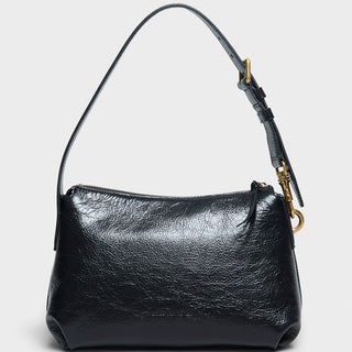 Dries Van Noten - Small Leather Shoulder Bag in Black