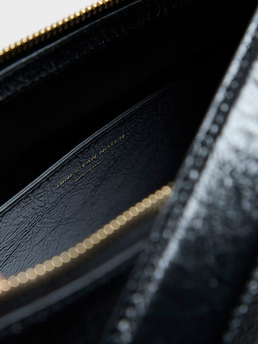 Dries Van Noten - Small Leather Shoulder Bag in Black