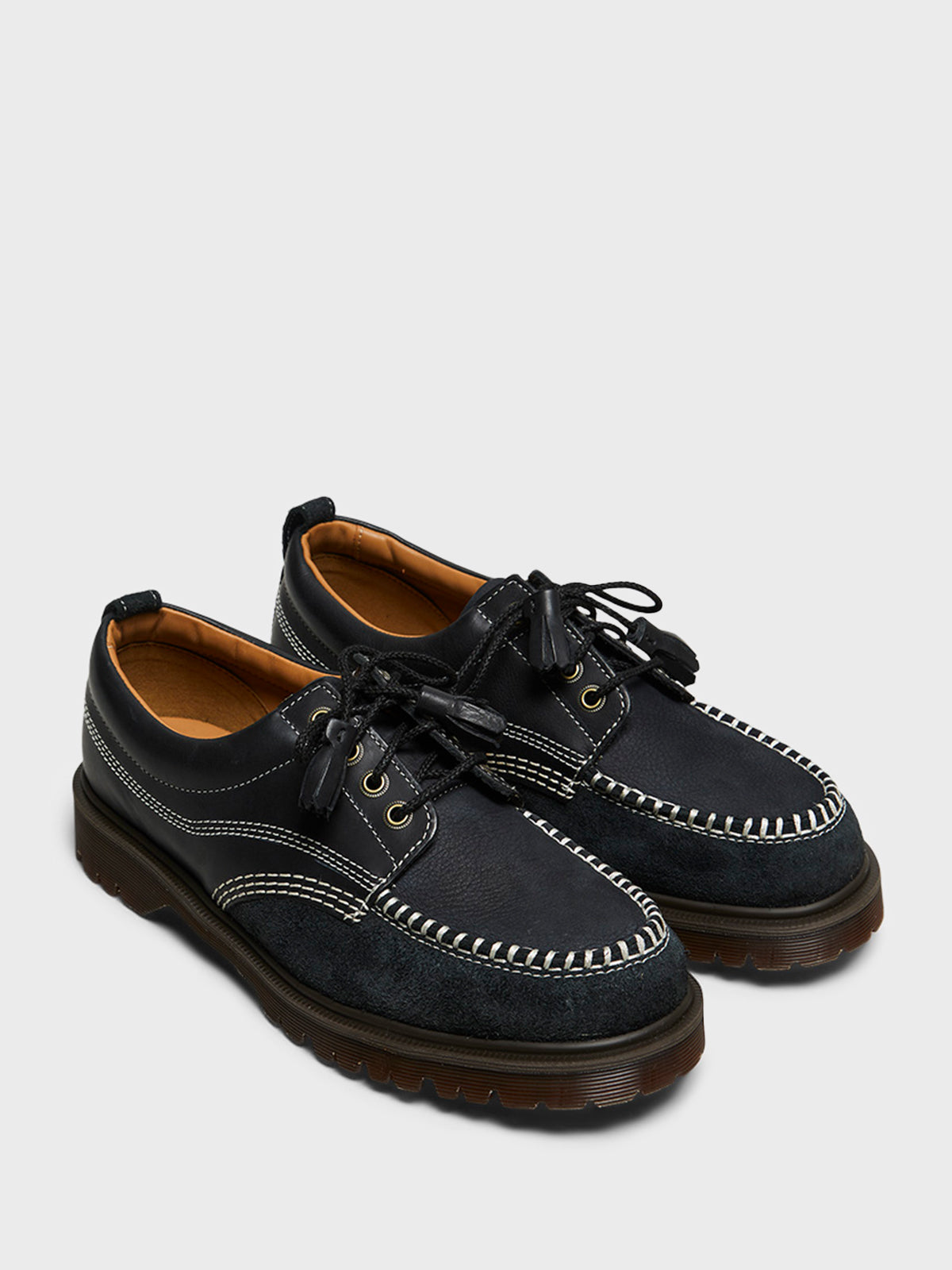 Dr. Martens - Lowell Shoes in Black, Kinsley Tumble and Buttersoft Hairy Suede