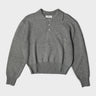 Dunst - Unisex Cashmere Collared Sweater in Melange Grey