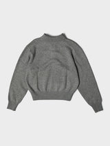 Dunst - Unisex Cashmere Collared Sweater in Melange Grey