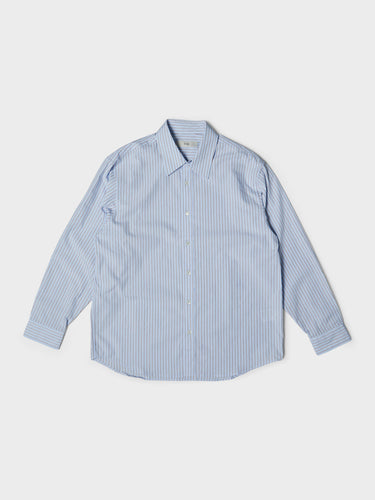 Dunst - Unisex Informal Shirt in Blue Brown Stripe
