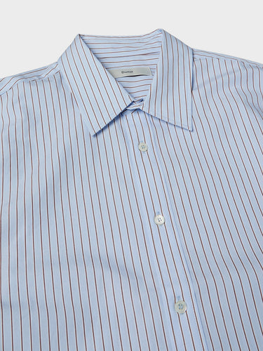 Dunst - Unisex Informal Shirt in Blue Brown Stripe