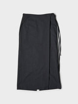 Dunst - Maxi Wrap Skirt in Charcoal Grey