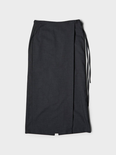 Dunst - Maxi Wrap Skirt in Charcoal Grey