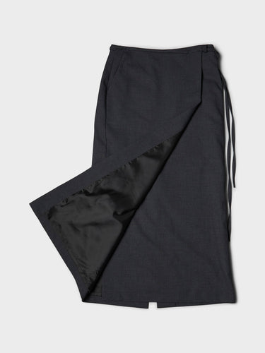 Dunst - Maxi Wrap Skirt in Charcoal Grey