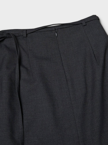 Dunst - Maxi Wrap Skirt in Charcoal Grey