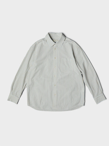 Dunst - Unisex Oversized Striped Shirt in Beige Stripe