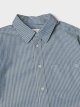 Dunst - Unisex 2-Way Oversized Striped Shirt in Blue Stripe