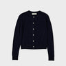 Dunst - Essential Crewneck Knit Cardigan in Dark Navy