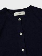 Dunst - Essential Crewneck Knit Cardigan in Dark Navy