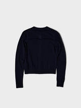 Dunst - Essential Crewneck Knit Cardigan in Dark Navy